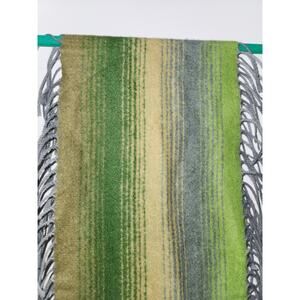 Victoire Mathieu Paris Wool Blend Green Fringe‎ Neck Scarf